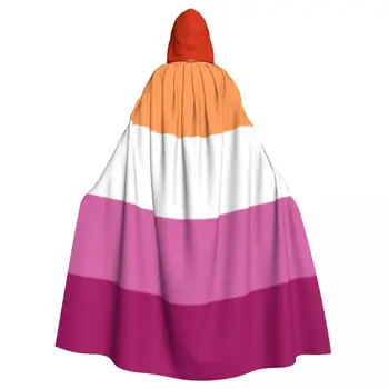 Unisex pentru Adulti cu Lesbiene Mândrie Steagul Mantie cu Glugă Mult Cosplay Costum de Vrăjitoare