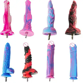 Fredorch Noua de Silicon Vibrator Atașamente Pentru Blocare Rapidă Mașină de Sex Mare Penis Moale Jucării Sexuale pentru Femeile Iubesc Masina
