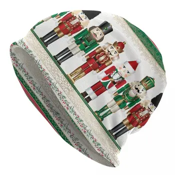 Crăciun Fericit Nutcrackers Chelioși Căciuli Capace Iarna Cald Tricot Pălării Pentru Adulti Unisex Spargatorul De Nuci Soldat Papusa Cadou Capota Pălării
