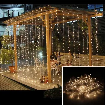 3x1M LED-uri de Nunta de basm Lumină de crăciun ghirlanda LED-uri Cortina șir de Lumină în aer liber de anul nou Partid Ziua de nastere Decoratiuni de Gradina