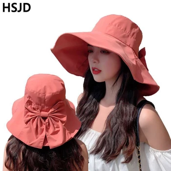2023 Nou Mare, Margine Anti-UV Culoare Solidă Funda Mare Femei Plajă de Vară, Pălării de Soare de sex Feminin în aer liber Pliabil Găleată Pălărie de protecție Solară Capac