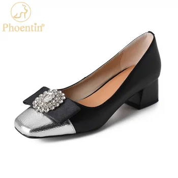 Phoentin Singur pantofii 2023 primăvară nouă Stras Elegante femeie pompe de moda de culoare mixt Piele naturala pantofi de partid FT2203