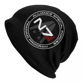 Alianța Mass Effect N7 Chelioși Căciuli Capace Pentru Barbati Femei Unisex Street Cald Iarna Tricotat Pălărie Adult Video Joc Capota Pălării