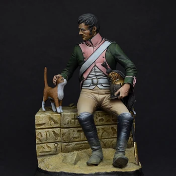 Unassambled 1/24 OM VECHI ofițer războinic soldat sta Rășină figura model în miniatură kituri Nevopsite