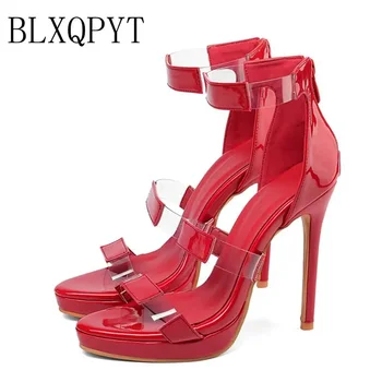 BLXQPY super Dimensiuni Mari 28-52 incaltaminte femei sandale Sexy Moda pantofi cu toc de 11.5 CM sandale sapato feminino vara pantofi stil 19-11