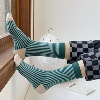 Bumbac pentru Femei Șosete Practice Respirabil Cald Elevii Echipajului Sosete Moi Îngroșarea coreea Moda Retro Ciorapi